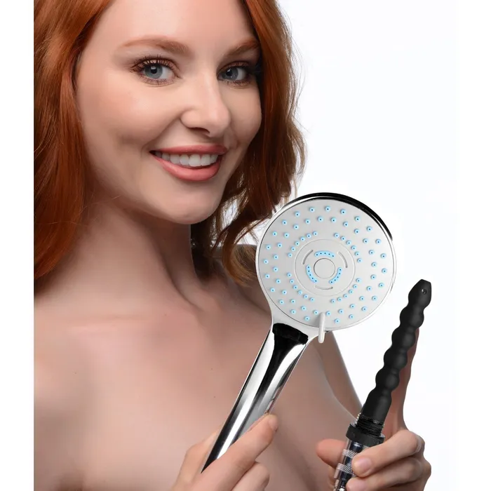XR Brands Male Sex Toys | Shower Head With Silicone Enema Nozzle