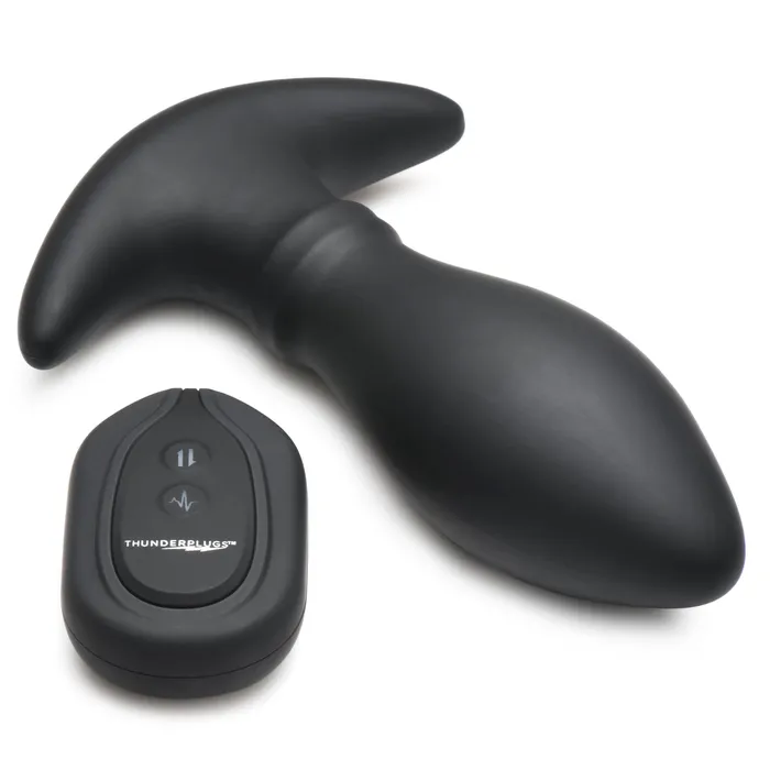 XR Brands Rim Slide 10x Sliding Ring Silicone Butt Plug With Remote | Male Sex Toys