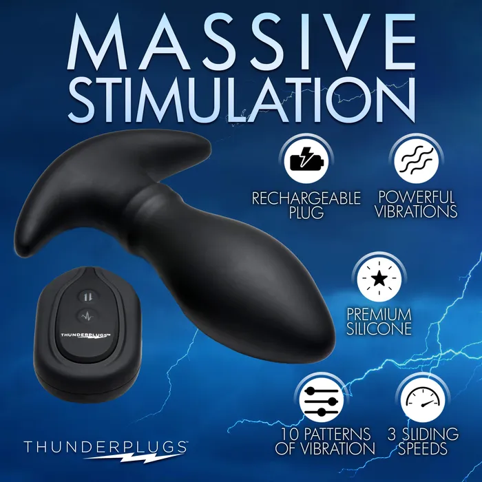 XR Brands Rim Slide 10x Sliding Ring Silicone Butt Plug With Remote | Male Sex Toys