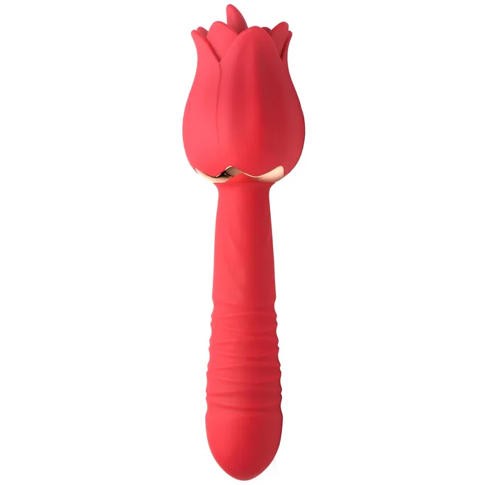 XR Brands Vibrators | Racy Rose Thrusting And Licking Rose Vibrator