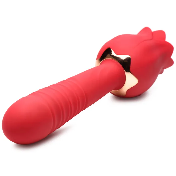 XR Brands Vibrators | Racy Rose Thrusting And Licking Rose Vibrator