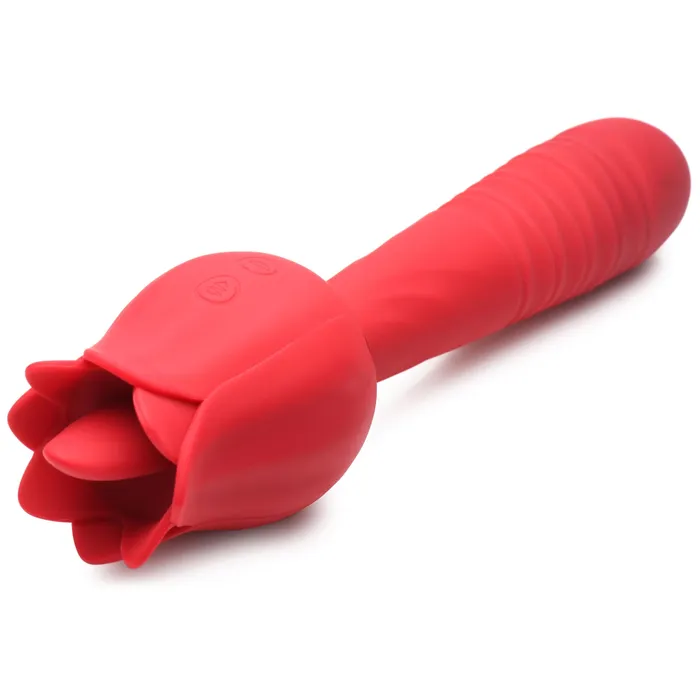 XR Brands Vibrators | Racy Rose Thrusting And Licking Rose Vibrator